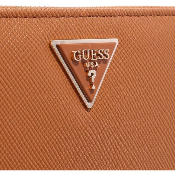 New Guess Women's Laurel Zipper Wallet - Large Wristlet Clutch - Brown - Picture 5 of 8